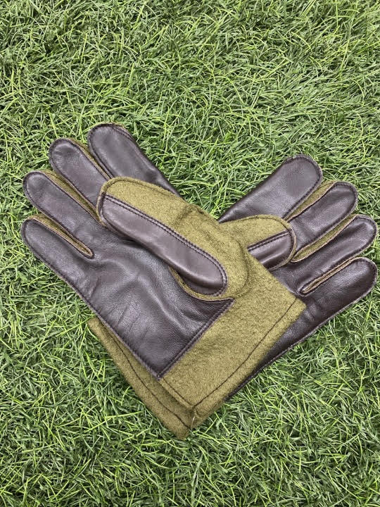 WW2 Style Authentic Army Leather/Wool Gloves